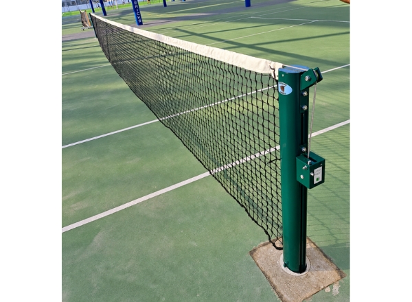 fixed aluminum tennis post – heavy duty outdoor court equipment