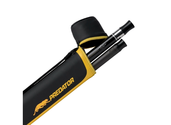predator hard pool cue case 1x1 black yellow