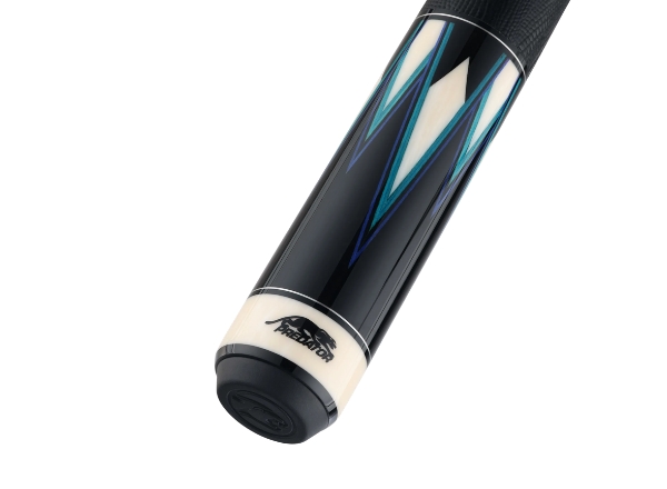 predator billiard cue le true splice 16 point blue teal – leather wrap