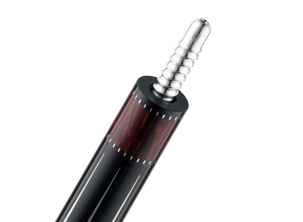 predator billiard cue le true splice artisan ebony & kingwood – leather wrap
