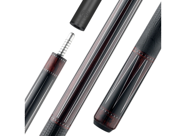 predator billiard cue le true splice artisan ebony & kingwood – leather wrap