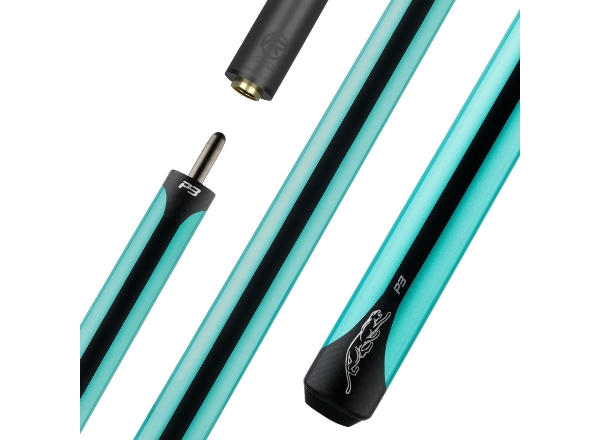 predator billiard cue p3 teal – uni loc quick release & no wrap