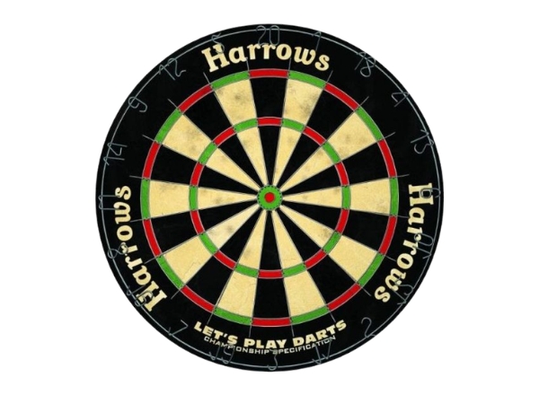 harrows let’s play darts dartboard set with 2 sets of darts