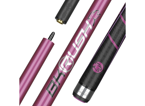 predator bk rush pink/silver break cue – sport wrap