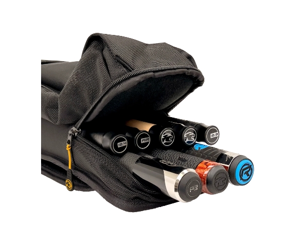 predator sport backpack pool cue case 3b x 5s black & yellow hard case