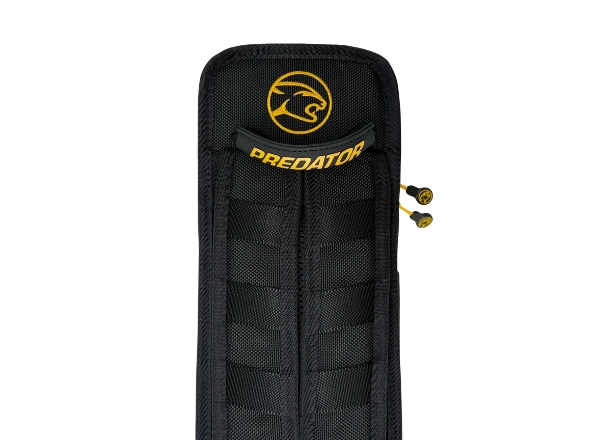 predator sport backpack pool cue case 3b x 5s black & yellow hard case