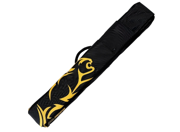 predator sport backpack pool cue case 3b x 5s black & yellow hard case