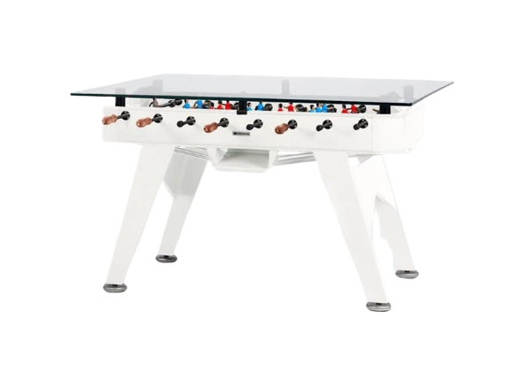 rs barcelona rs2 foosball dining table black negro | outdoor stainless steel white