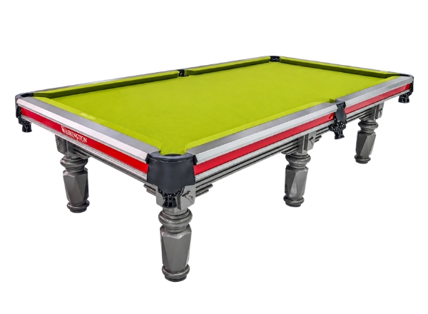 washington bj x9 9ft indoor billiard table – grey finish with accessories