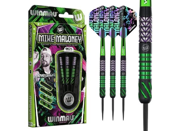 winmau mike maloney 90% tungsten darts 24g