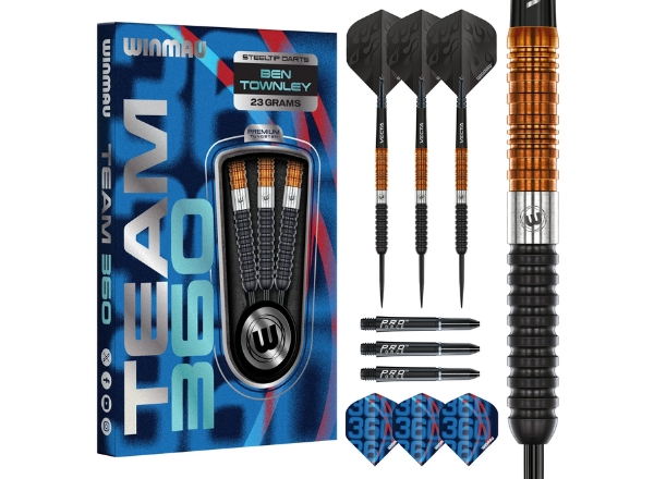 winmau ben townley 90% tungsten darts 23g