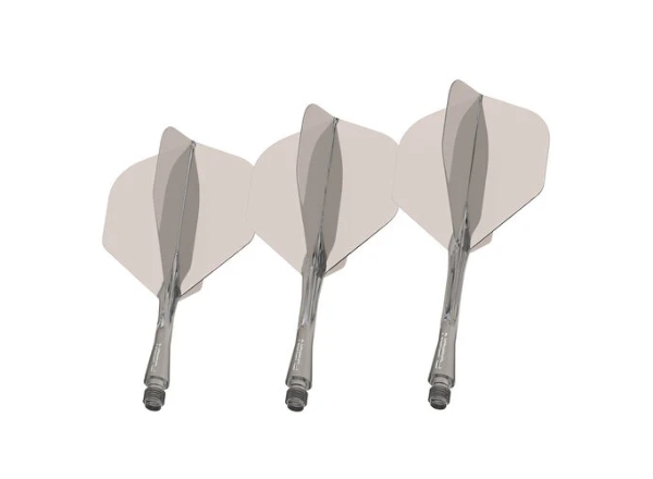 winmau fusion integrated flight & shaft smoke grey medium