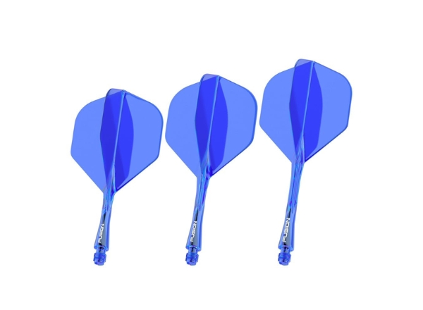 winmau fusion integrated flight & shaft azure blue medium